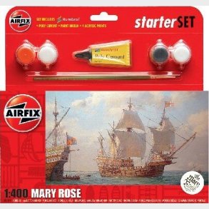 Airfix - Mary Rose Skib Bygges�t Inkl. Maling - 1:400 - A55114a