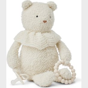 Smallstuff - Aktivitetsbamse Med Bidering - Merino Uld - Off White