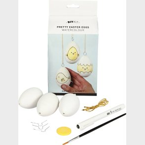 Smukke Pskeg - Vandfarvedekoration