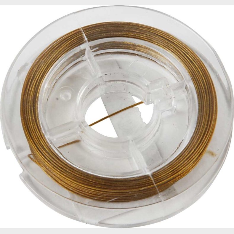 Smykkewire - Tykkelse 0,38 Mm - Guld - 10 M