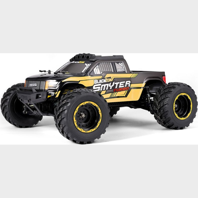 Blackzon - Rc Monster Truck Bil - Smyter Mt Turbo 1/12 4wd 3s - Gul
