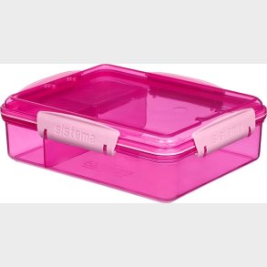 Sistema - Snack Attack Duo Madkasse - Lunch - 975 Ml - Pink