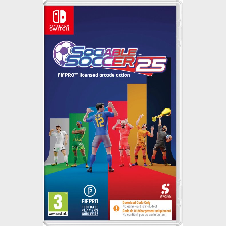 Sociable Soccer 25 - Kode I Boks  - Nintendo Switch