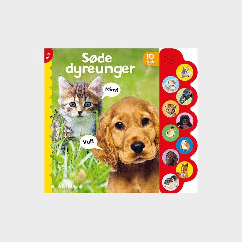 S�de Dyreunger - Med 10 Lyde - Bog