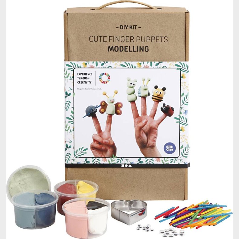 Silk Clay - Diy Kit - S�de Fingerdukker