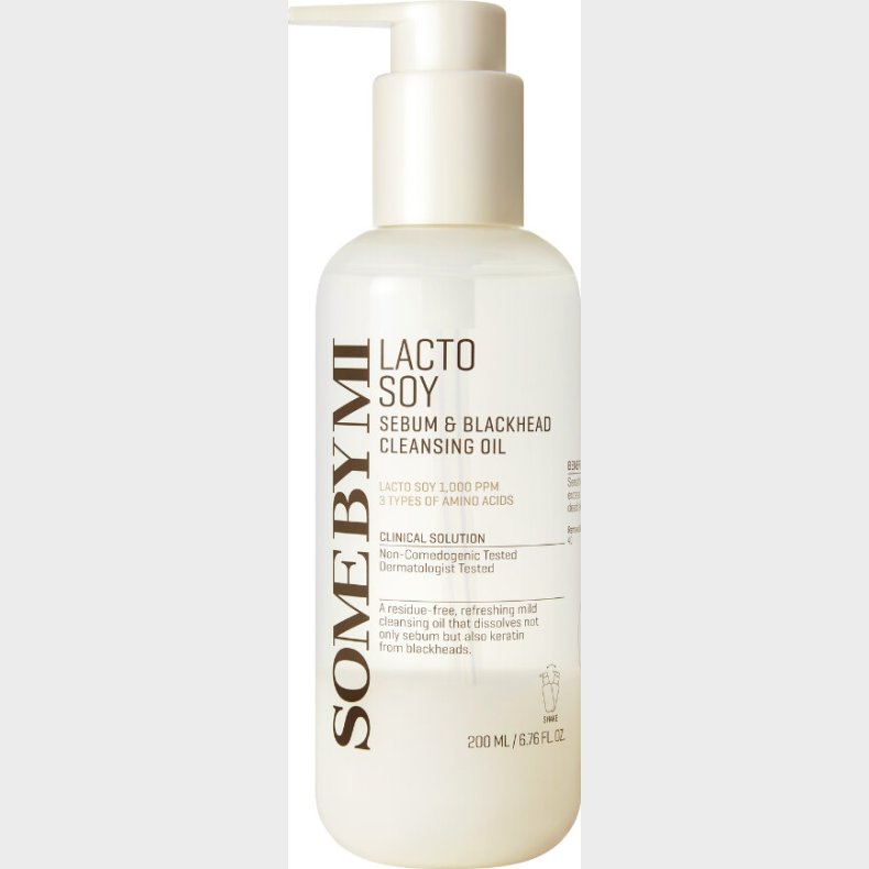 Some By Mi - Lactosoy Sebum & Blackhead Cleansing Oil 200 Ml - Rens