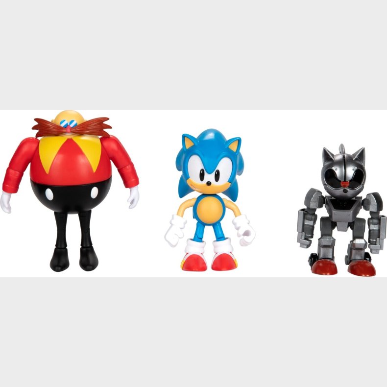 Sonic The Hedgehog Figurer - 3-pak - 10 Cm