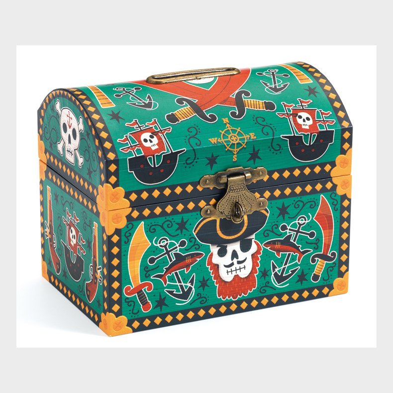 Djeco | Sparebsse - Kiste med pirater og hngels