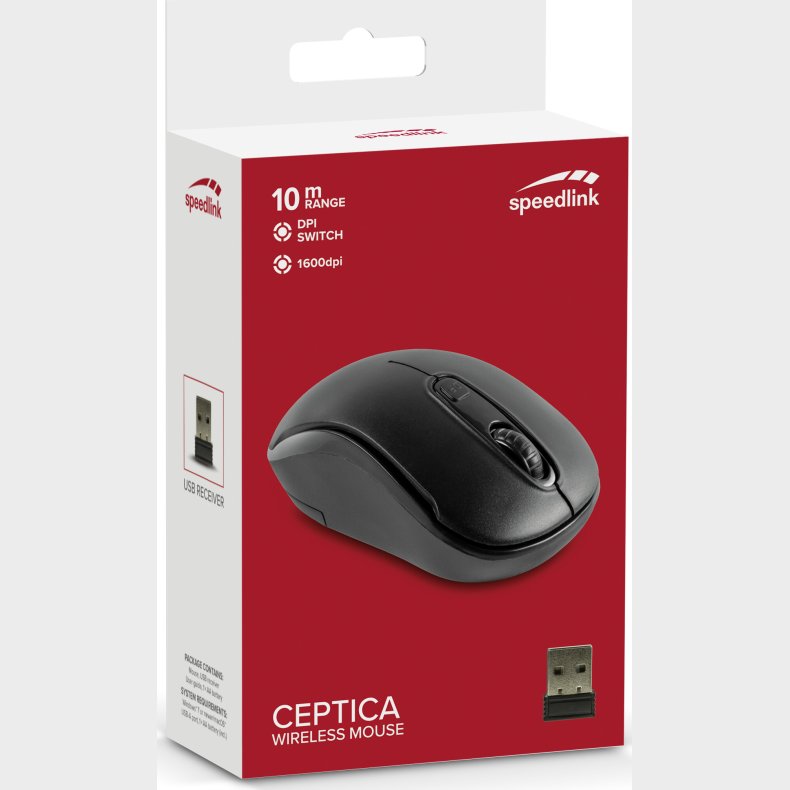 Speedlink - Tr�dl�s Mus - Ceptica - 1600 Dpi