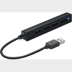 Speedlink - Snappy Slim 4-port Usb Hub - Sl-140000-bk