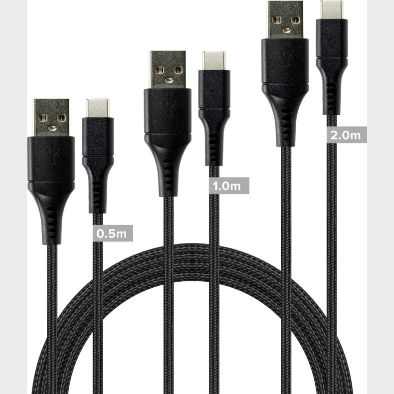 Speedlink - Usb-a To Usb-c Cable Set, Black