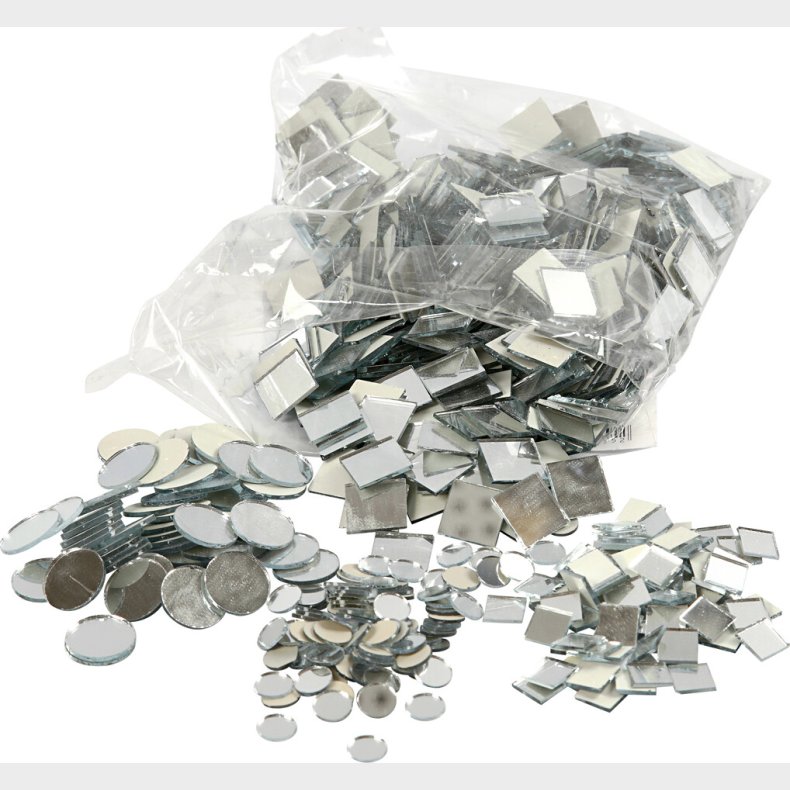 Spejlmosaik -  10-18 Mm - Tykkelse 2 Mm - 1900 Stk.