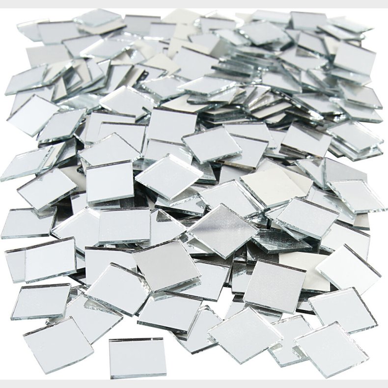 Spejlmosaik - Str. 16x16 Mm - Tykkelse 1 Mm - 500 Stk.