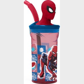Spiderman - Drikkedunk Med Sugerr - Tumbler - 360 Ml