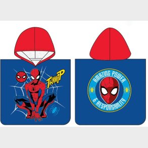Spiderman Poncho badehndklde med htte