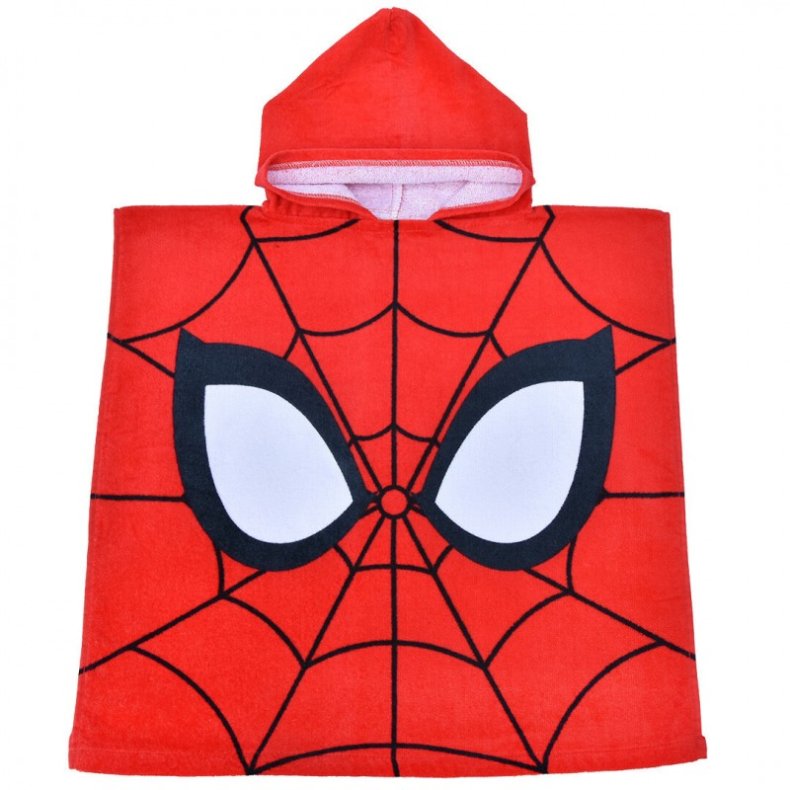 Spiderman Poncho badehndklde med htte