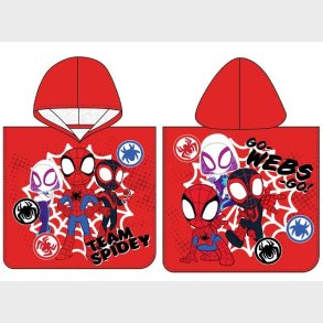 Spidey and His Amazing Friends Poncho badehndklde med htte