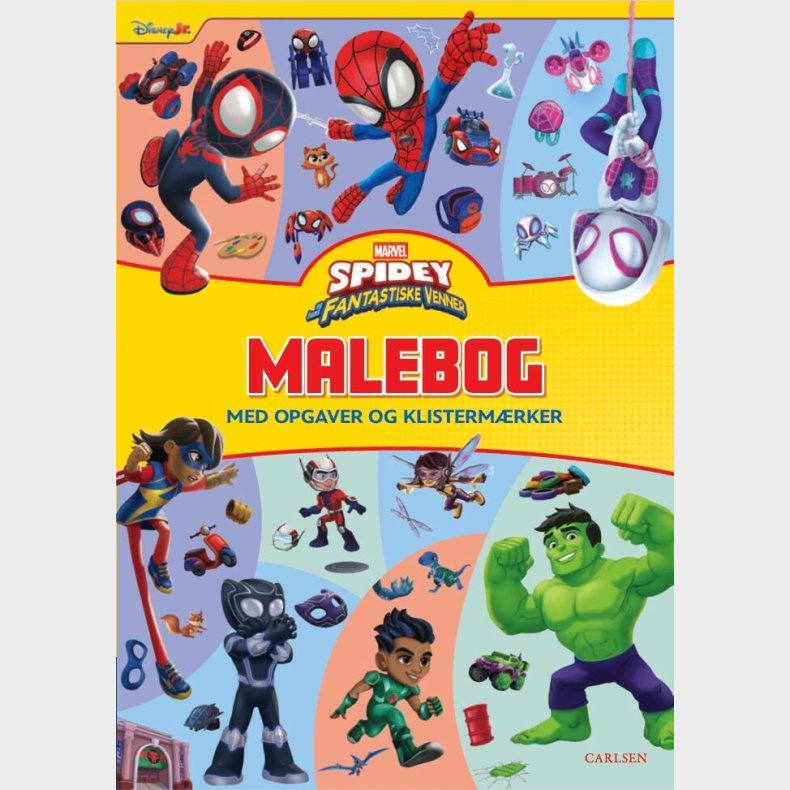 Spidey Og Hans Fantastiske Venner Malebog - 6 Stk  - Mrvel - Bog
