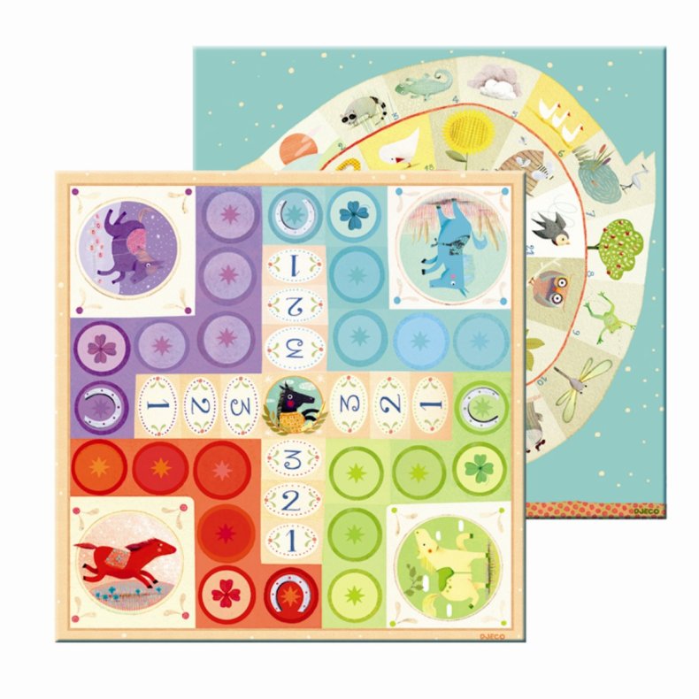 Djeco | Spilkuffert - Ludo og Gsespil