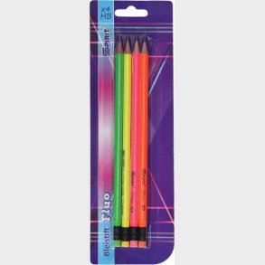 Spirit 4 Blyant Med Viskelder Neon