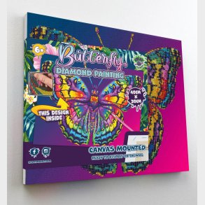 Splat Planet - Diamond Painting - L�rred - Sommerfugl - 30x40 Cm