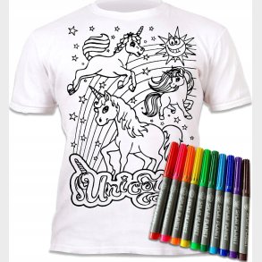 Splat Planet - T-shirt Farv Og Vask Af - 10 Tuscher - 5-6 �r - Enhj�rning