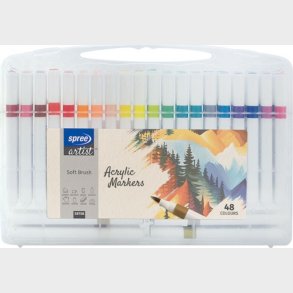 Spree Akryl Penseltusser - 48 Stk