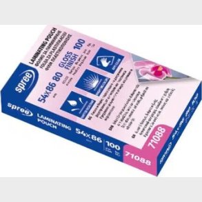 Spree Lamineringslomme 100 54 X 86 Mm - 80my