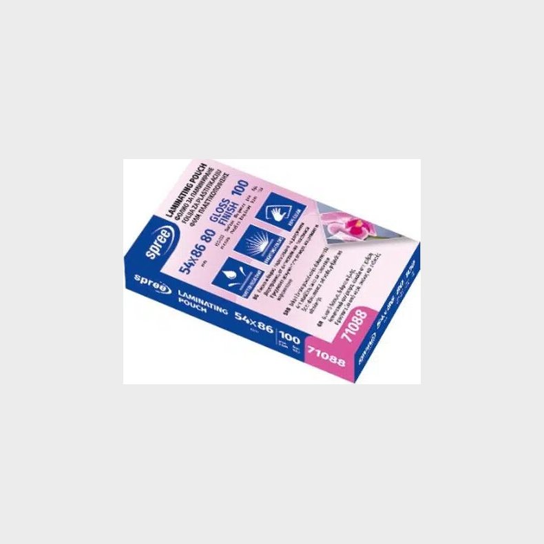 Spree Lamineringslomme 100 54 X 86 Mm - 80my