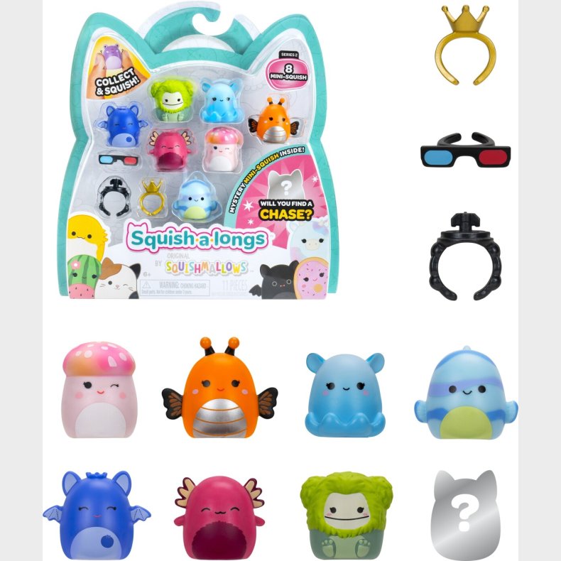 Squishalongs - 2.5 Cm 8 Pakke S2 - Style 2