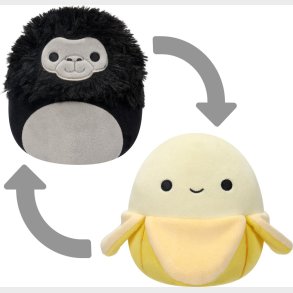 Squishmallows Bamse - Flip A Mallow - Banan Og Gorilla - 13 Cm