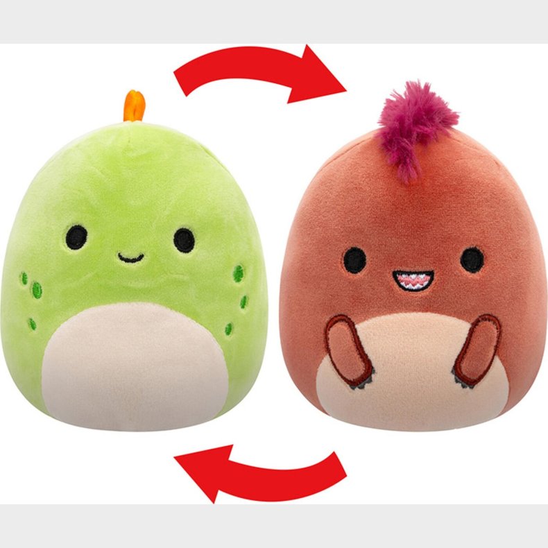 Squishmallows Bamse - Flip A Mallows - Seanster Og Kelly - 13 Cm