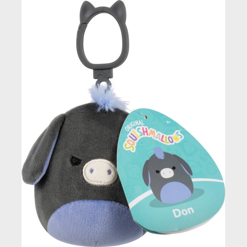 Squishmallows Bamse - Don sel - Med Klips - 9 Cm