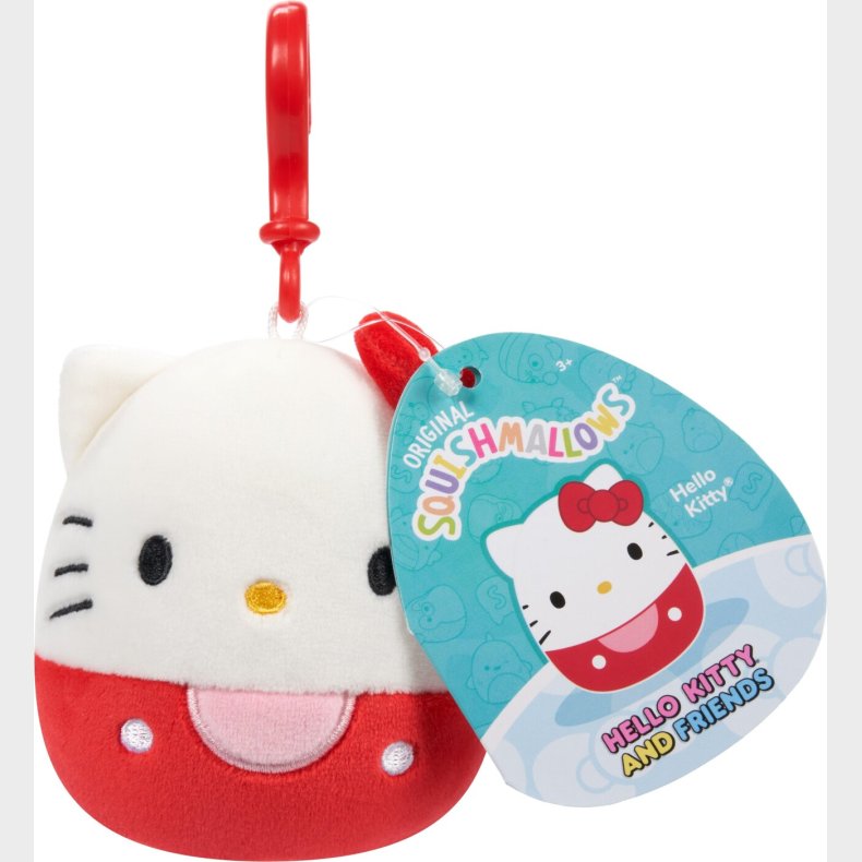 Squishmallows - 9 Cm Clip-on Hello Kitty And Friends - Hello Kitty