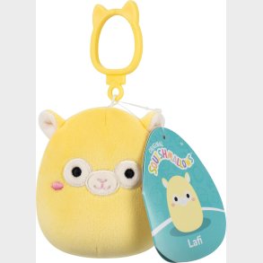 Squishmallows Bamse - Lama Lafi - Med Klips - 9 Cm