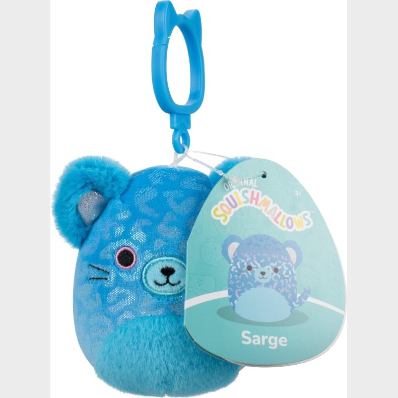 Squishmallows Bamse - Jaguar Sarge - Med Klips - 9 Cm