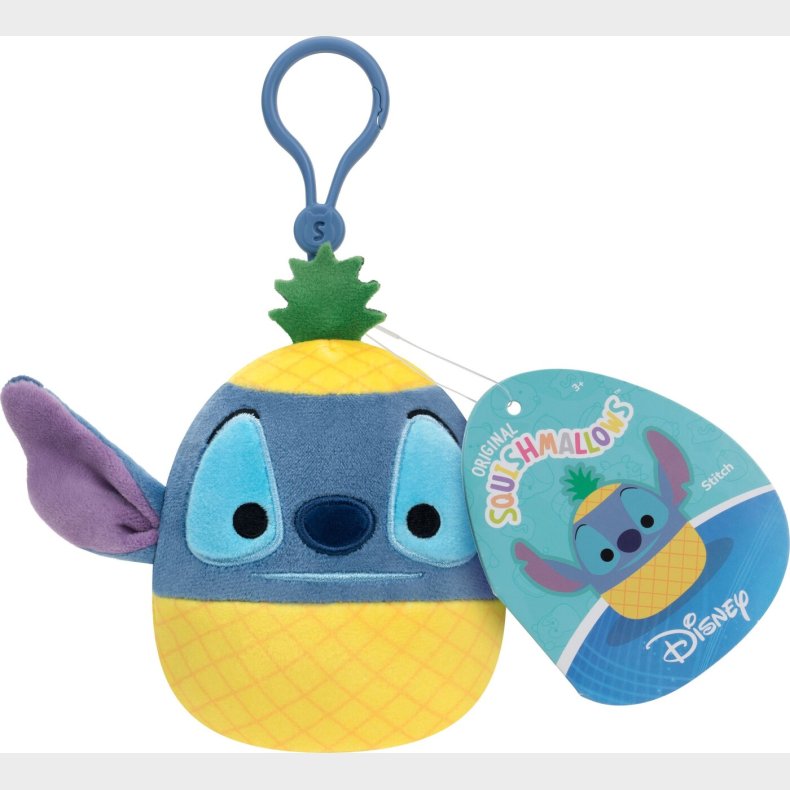Squishmallows 9 Cm Disney Clip On - Pineapple Stitch