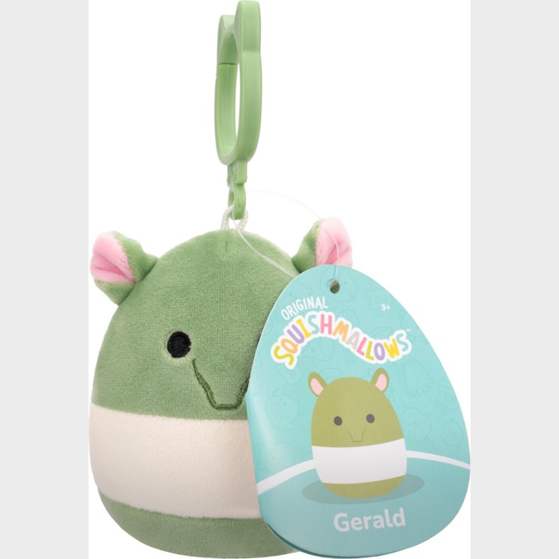 Squishmallows Bamse - Gerald Tapir - Med Klips 9 Cm