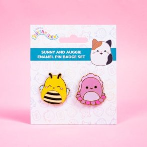 Squishmallows - Pin Badges X 2 Sunny & Auggie - Vibrant