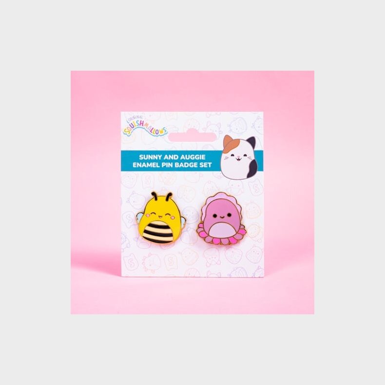 Squishmallows - Pin Badges X 2 Sunny & Auggie - Vibrant
