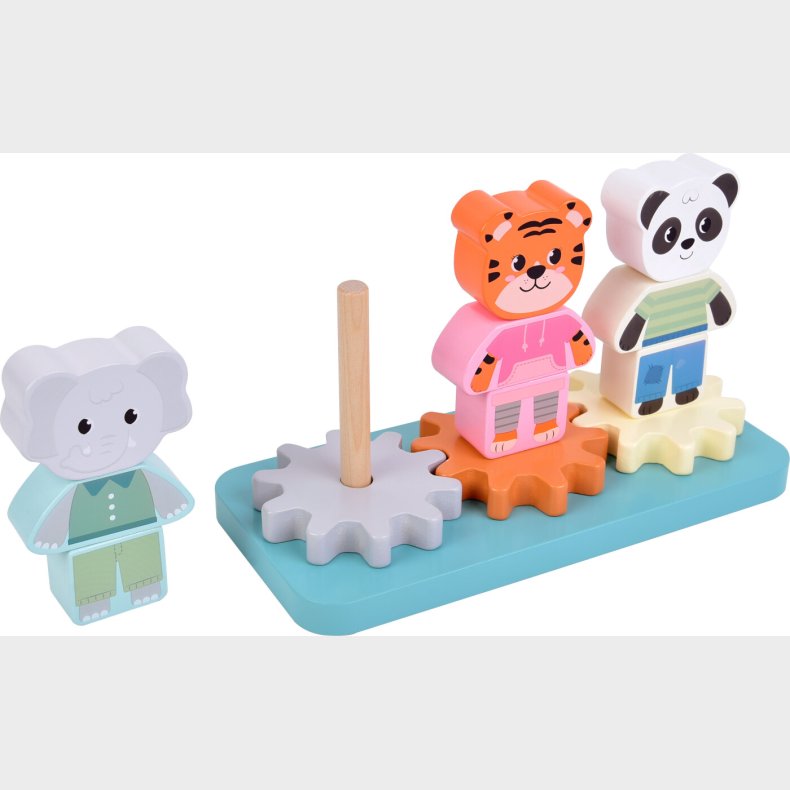 Stacking Game With Cogwheels "jungle Friends"