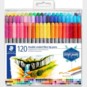 Staedtler - Twin Marker Fibre-tip Tusser - Flere Farver - 120 Stk.