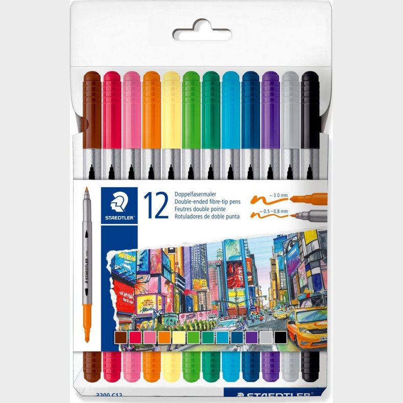 Staedtler - Duotusser, 12 Stk Assorterede