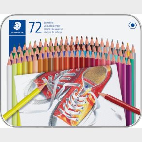 Staedtler - Farveblyanter I Metalboks - 72 Stk