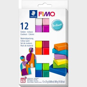 Fimo Ler - Soft - Ler Til Ovn S�t - 12 Brilliant Farver