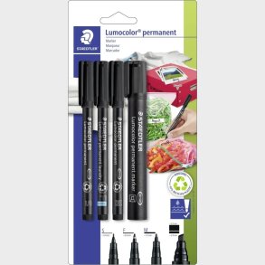 Staedtler - Lumocolor Permanent Marker St - 4 Stk Sort