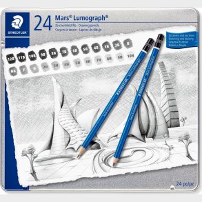 Staedtler - Mars Lumograph Tegneblyanter - 24 Stk