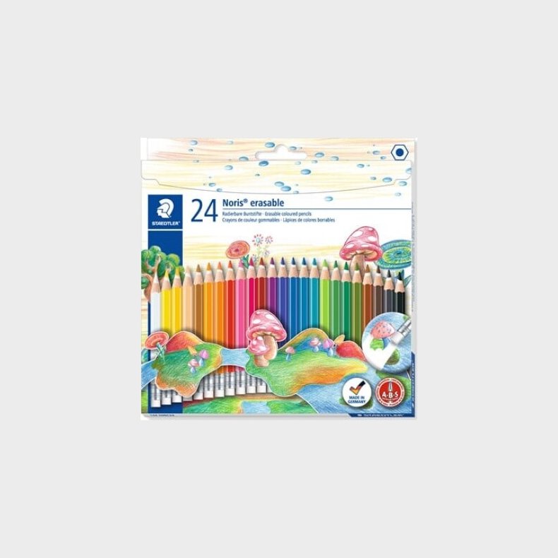 Staedtler - Farveblyanter Med Viskelder - Erasable - 24 Stk.