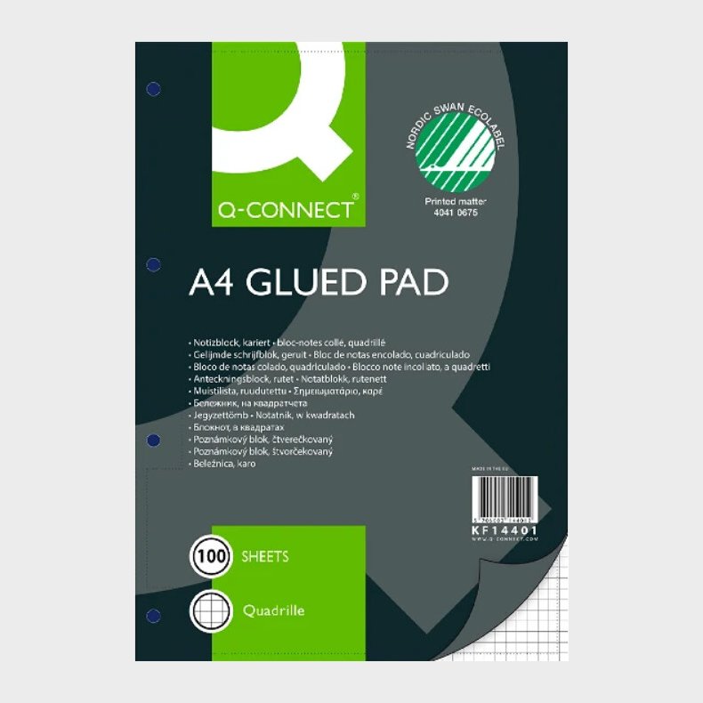 Notesblok - A4 - Ternet - 4h - Sidelimet