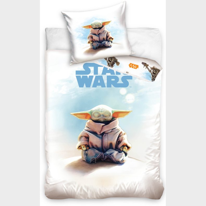 Star Wars Grogu Baby Yoda Sengetj 150 x 210 cm - 100 procent bomuld